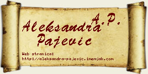 Aleksandra Pajević vizit kartica